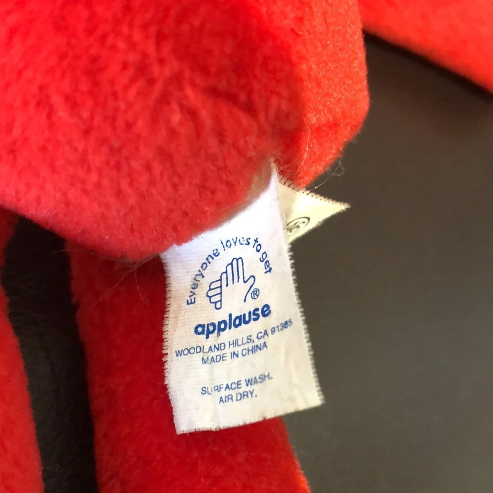 Elmo! Stuffed animal. Vintage! Original Jim Henson toy. 10” long. - Picture 3 of 3